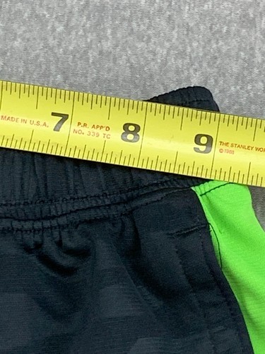 Under Armour Combine Sweat Shorts Boy Youth Small Black Green Knit Flowy Sports - Picture 12 of 14