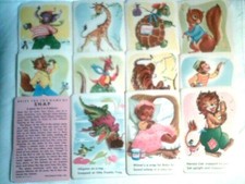 VTG COMPLETE WHITMAN SNAP CHILDREN'S GAME 44 CARDS NO BOX  game rule card