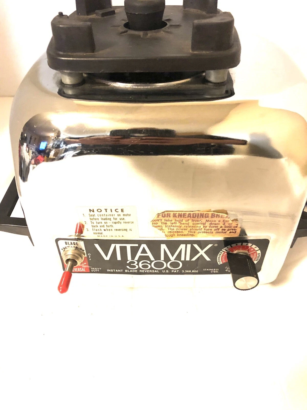 CLEAN Vitamix Stainless Steel Super 3600 Blender Mixer motor base