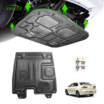 #ad Thick Engine Splash Shield For Mitsubishi Lancer 09 17 Front Engine Guard Hard $98.75