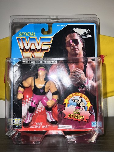 <span class=BOLD>RARE WWF 1992 BRET HART HASBRO PU...
