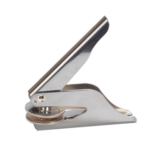 Personalisierter runder Rücksendeadresse Präger Handsiegel geprägter Stempel individuell  - Bild 1 von 5