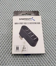 SABRENT 4 Port USB 2.0 Hub 90°/180° Degree Rotatable HB-UMN4