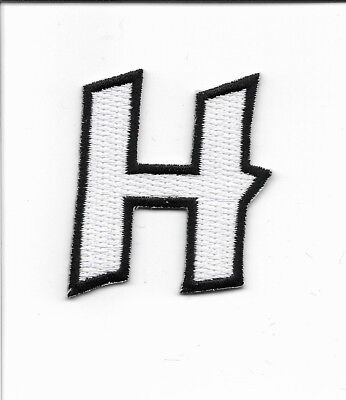 2/" Letter H Embroidered Iron On Alphabet Patch w0019