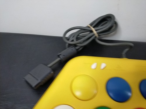 Konami Pop'n Musik Controller Pad weiß RU050 PS2 PS1 Japan gelb - Bild 6 von 8