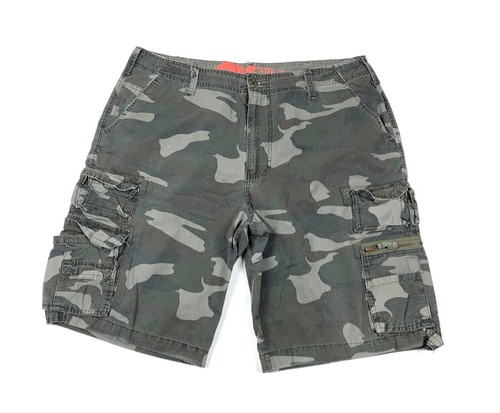 Plugg Camouflage Ripstop Cargo Shorts 