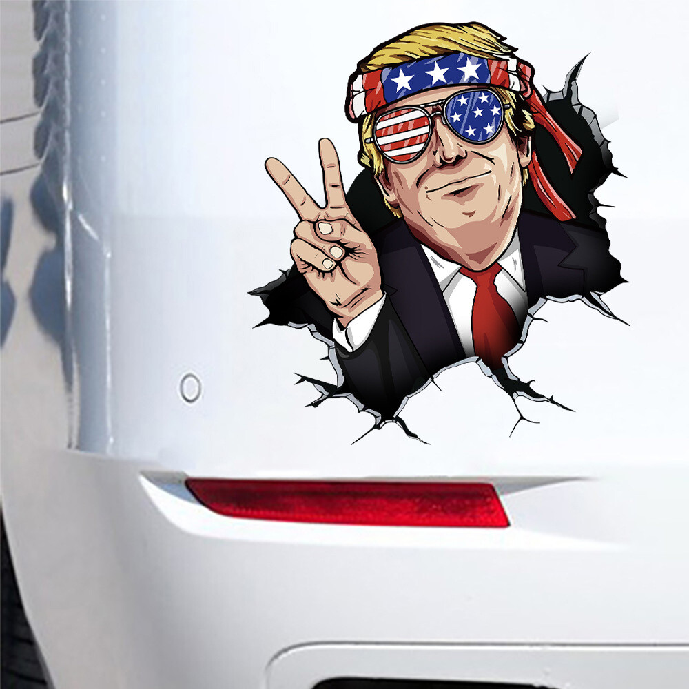 Funny US presidential election waterproof stickers, car scratch stickers