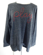 Sundry Women's 2 Medium Sweatshirt Lightweight Play Embroidered Pullover EUC