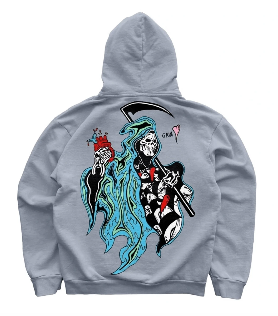 Warren Lotas Matty Boy Scythe On The Pulse Hooded Sweatshirt Grey