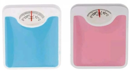 Miniature Dollshouse Bathroom Scales Pink or Blue 1:12th Scale - Picture 3 of 7
