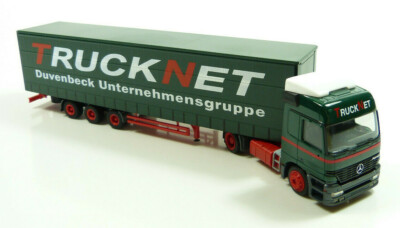 MB Gardinenplanen-Sattelzug Trucknet Duvenbeck Herpa 1:87 H0 ohne OVP [I11F-E3]