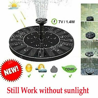 PURCOULEUR Solar Powered Floating Bird Bath Water Fountain Pump Garden Pond Pool PURCOULEUR Solar Powered Floating Bird Bath Water Fountain Pump Garden Pond Pool