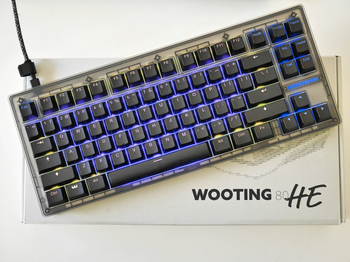 Wooting 80HE Ghost PCR Mechanical Gaming Keyboard IN STOCK Wooting 80HE Ghost PCR Mechanical Gaming Keyboard IN STOCK