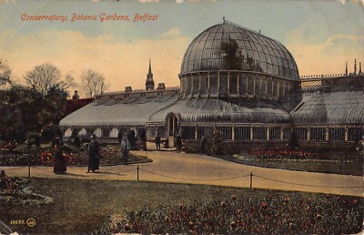 1919 Conservatory Botanic Gardens Belfast 1910s Postcard Ireland