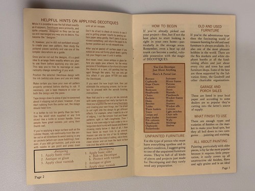 Vintage Deco-tiques DIY How To Brochure Decotique Furniture Refinishing Decor - Picture 3 of 3