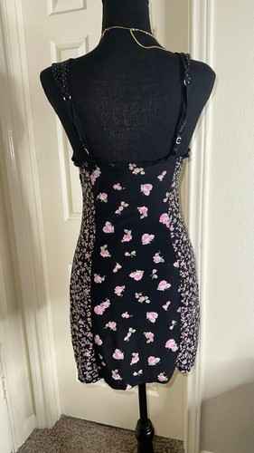 BISOU BISOU intimates black floral babydoll lingerie sleepwear nightie size M/L - Picture 7 of 9
