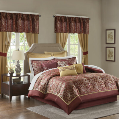 Madison Park Essentials Brystol 8/24 Piece Room Comforter All Season Bedding-Set