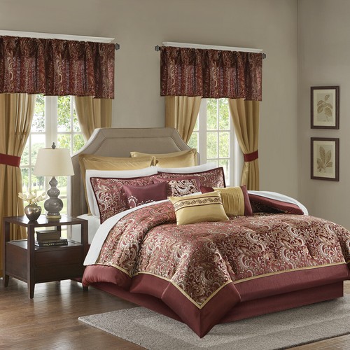 Madison Park Essentials Brystol 24 Piece Room Comforter All Season Bedding-Set - Picture 55 of 76