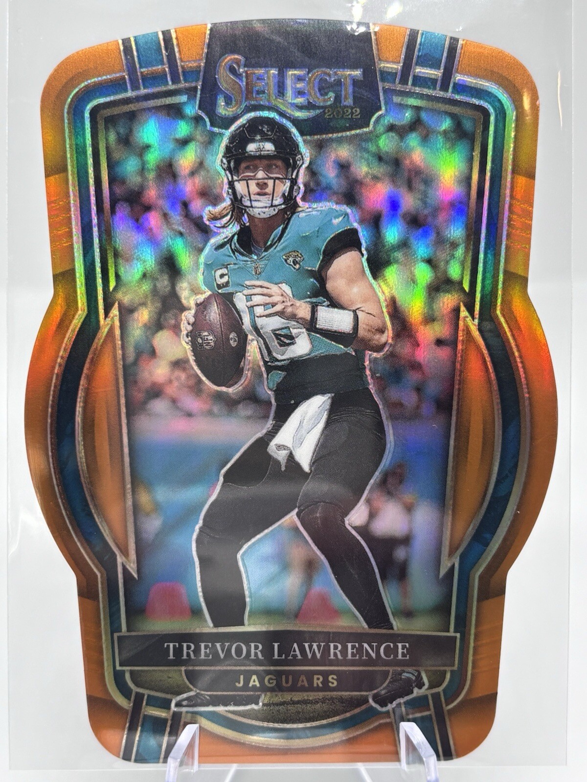 2022 Select Trevor Lawrence Orange Die-Cut SP /199 No. 254 Jacksonville Jaguars