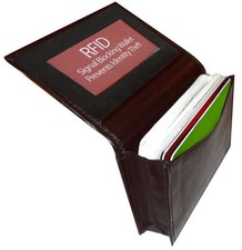 Black RFID Security Leather 15 Credit Card ID Business Holder Wallet U.S Seller