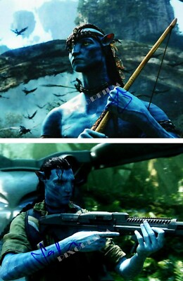AVATAR 2 - AUTOGRAMMFOTOS x 2 SAM WORTHINGTON SIGNED JAKE SULLY 