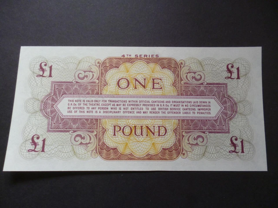 MILITARY ARMED FORCES 1962 £1 BANKNOTE VOUCHER UNCIRCULATED CONDITION CONDITION. - Image 4 of 4