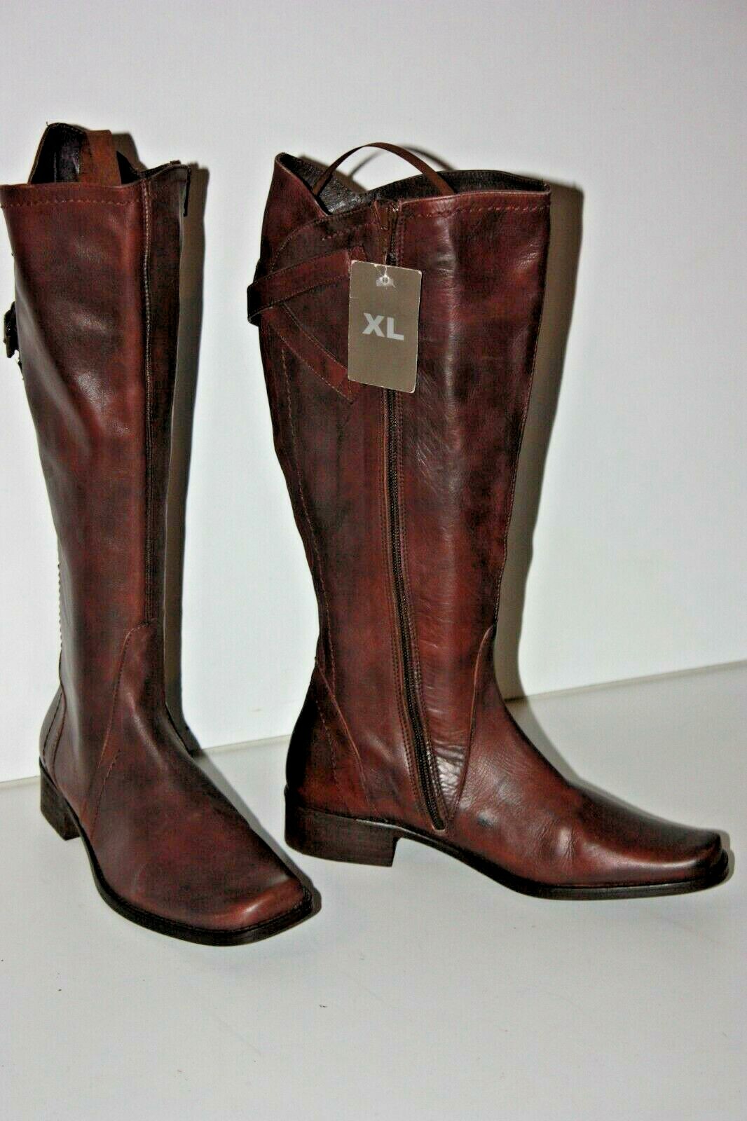 VIA VAI Leather Boots Dark Brown Lined Leather T 37 Mint | eBay