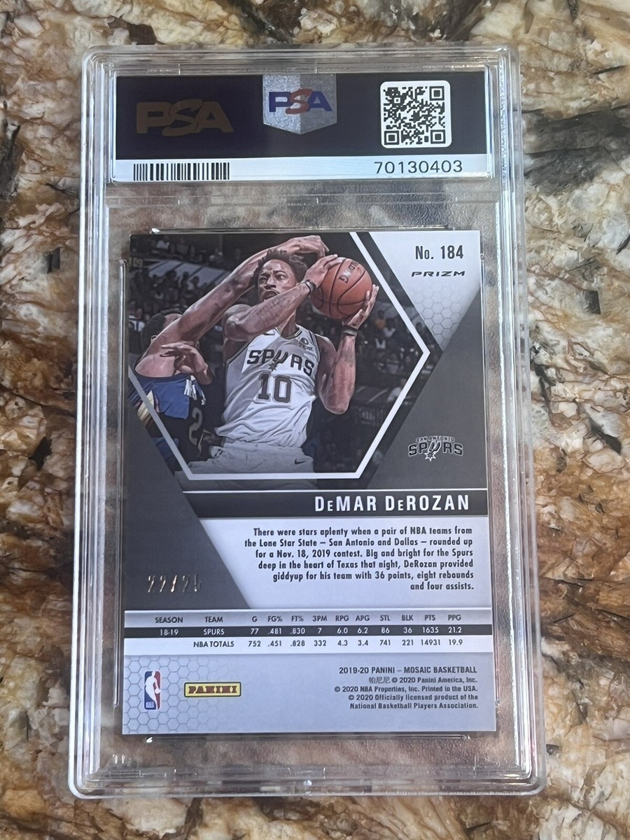 2019-20 PANINI MOSAIC DEMAR DEROZAN #184 ORANGE FLUORSCENT PRIZM