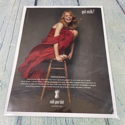 2008 Sexy Marg Helgenberger GOT MILK? Print Ad/Poster Promo Art Magazine Page