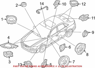 Genuine OEM Speaker for Audi 8W9035382C Genuine OEM Speaker for Audi 8W9035382C