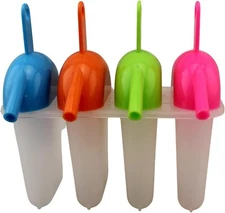 Ice Lolly Pop Mold Popsicle Maker with Straw Makes BPA Free Just Pop In The Free
