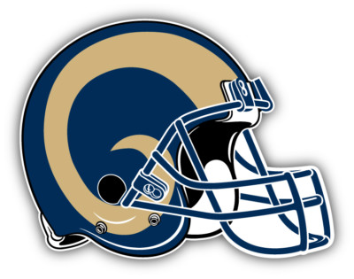 St. Louis Rams NFL Football Helmet  Logo Car Bumper Sticker - 3'', 5'' or 6''