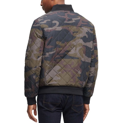 Calvin Klein Chaqueta bomber acolchada para hombre verde oliva camuflaje tamaño L - Imagen 5 de 10
