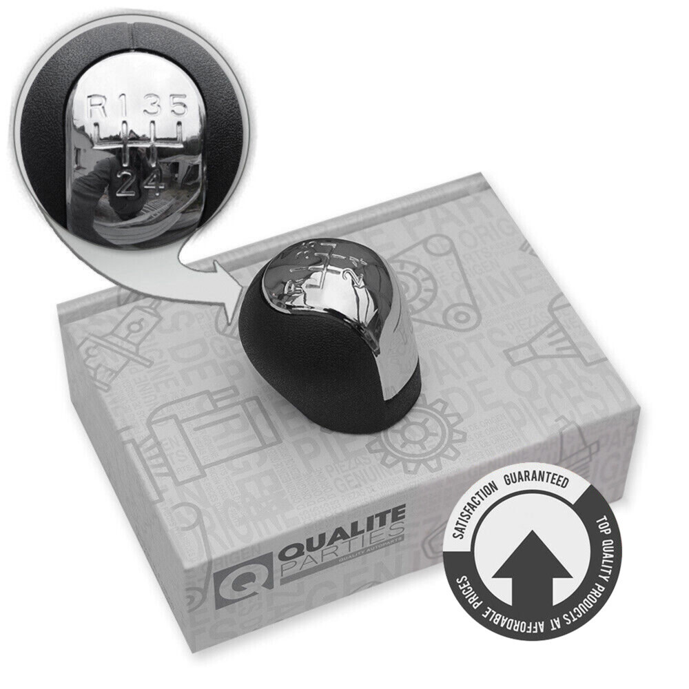 Lawnoval Schaltknauf Set Für Opel Corsa C - 3-teiliges PU-Leder Set Schwarz