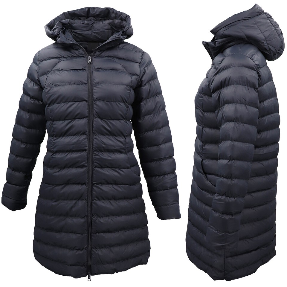 Women's Winter Padded Puffer Coat - Longline Maxi Hooded Design main image 1