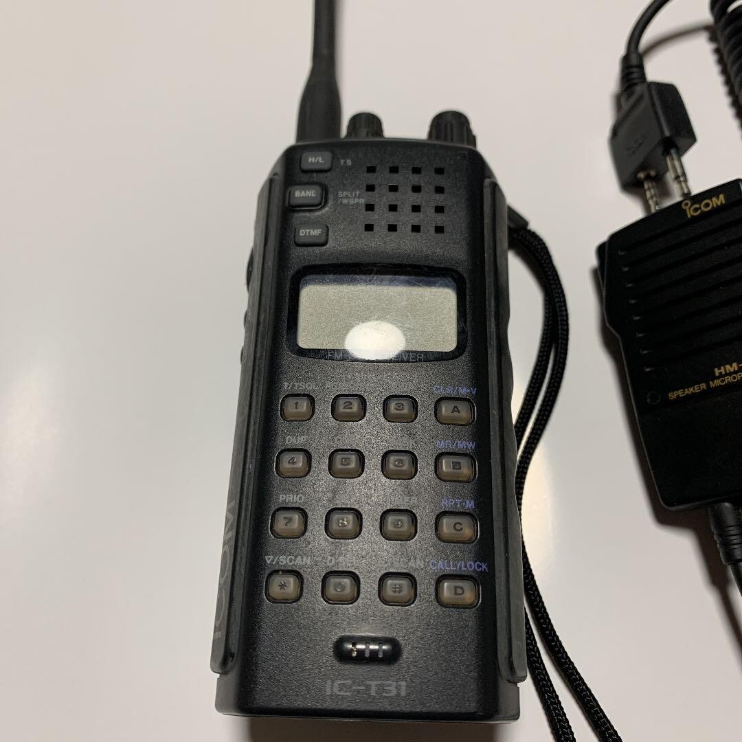 icom IC-T31 amateur radio Battery Pack Handy Mic Charger Set From