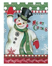 LANG Companies Mini Christmas Garden Flag - MERRY SNOWMAN - LG-GF-007