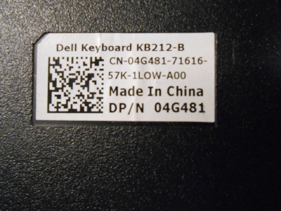 Lote de 10 teclados Dell ultra delgados USB con cable KB212-B Foto 4 de 4