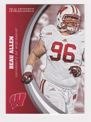 2015 Panini Collegiate University of Wisconsin Badgers Base Card #12 Beau Allen
