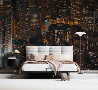 3D Cityscape Night Scene Self-adhesive Removable Wallpaper Murals 12