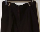 BFA CLASSICS BLACK PLEATED POLYESTER CAREER Pants 10 PETITE ADJUSTABLE WAIST SEE — photo 2