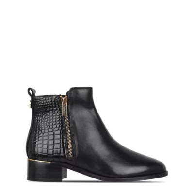 Biba Damen Croc Zip flache Stiefeletten - Schwarz / UK7 EU40