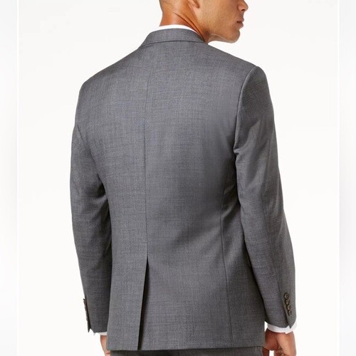 Lauren Ralph Lauren Solid Ultraflex Classic-Fit Wool Jacket - Grey - Picture 2 of 4