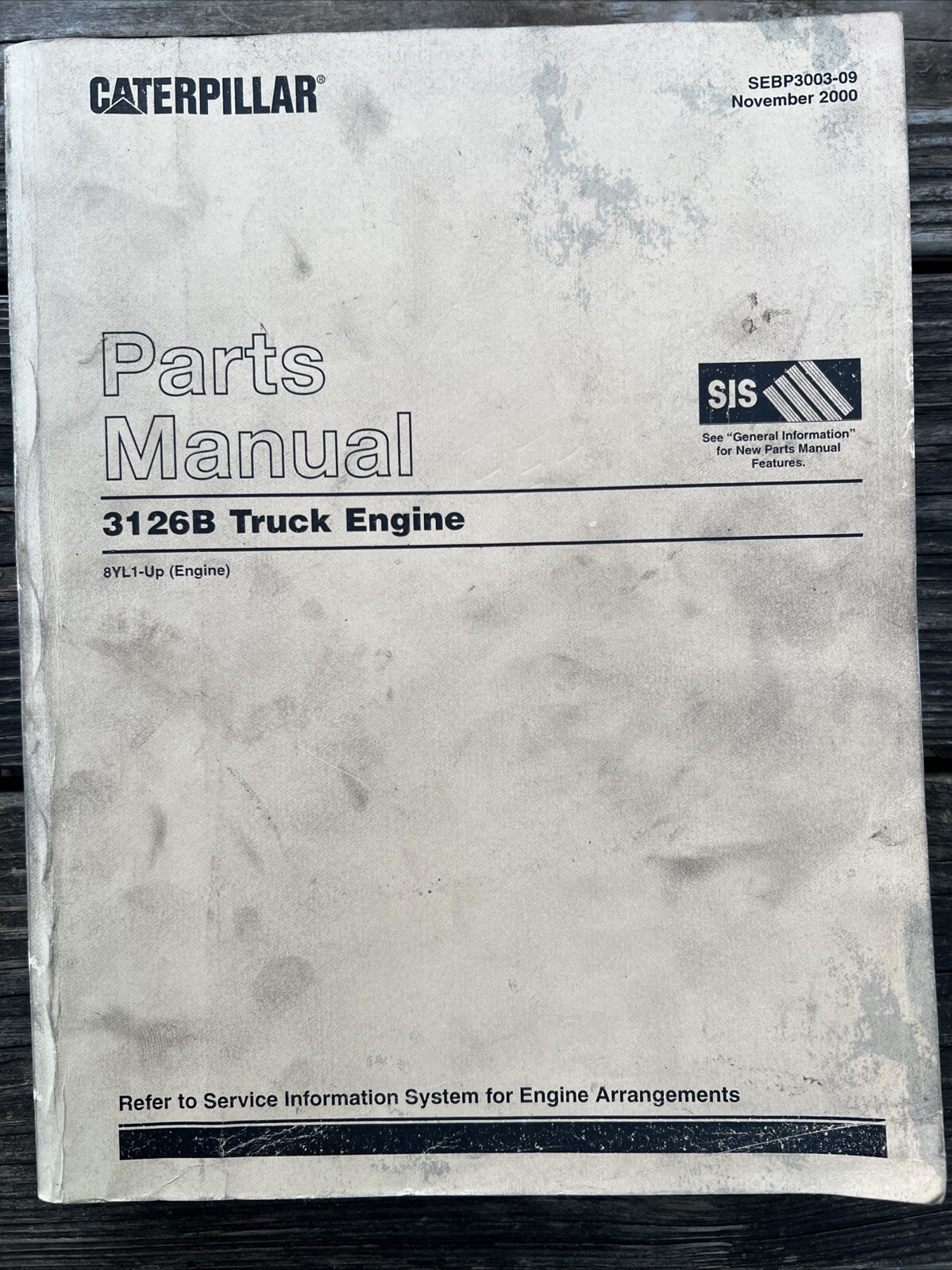 Caterpillar Cat 3126B Engine Parts Catalog Manual SEBP3003-09 Nov 2000 ...