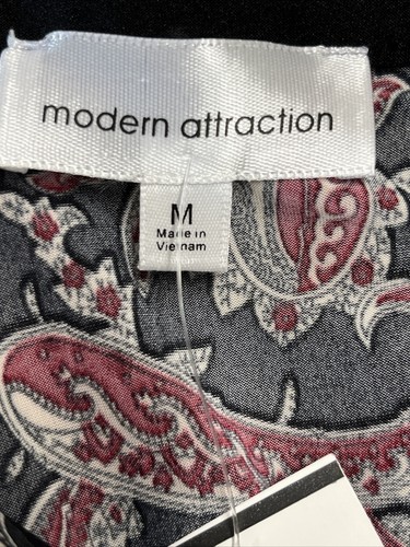 Camicia donna taglia media attrazione moderna scintillante paisley nera multi - Foto 11 di 12