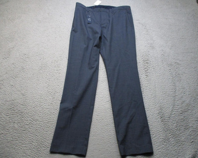 J.Crew Dress Pants Mens 34x34 Blue Glen Plaid Thompson Four Season Tapered