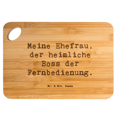 Schneidebrett Spruch Ehefrau Boss - Geschenk schneidbrett für Holzbrett Haus..