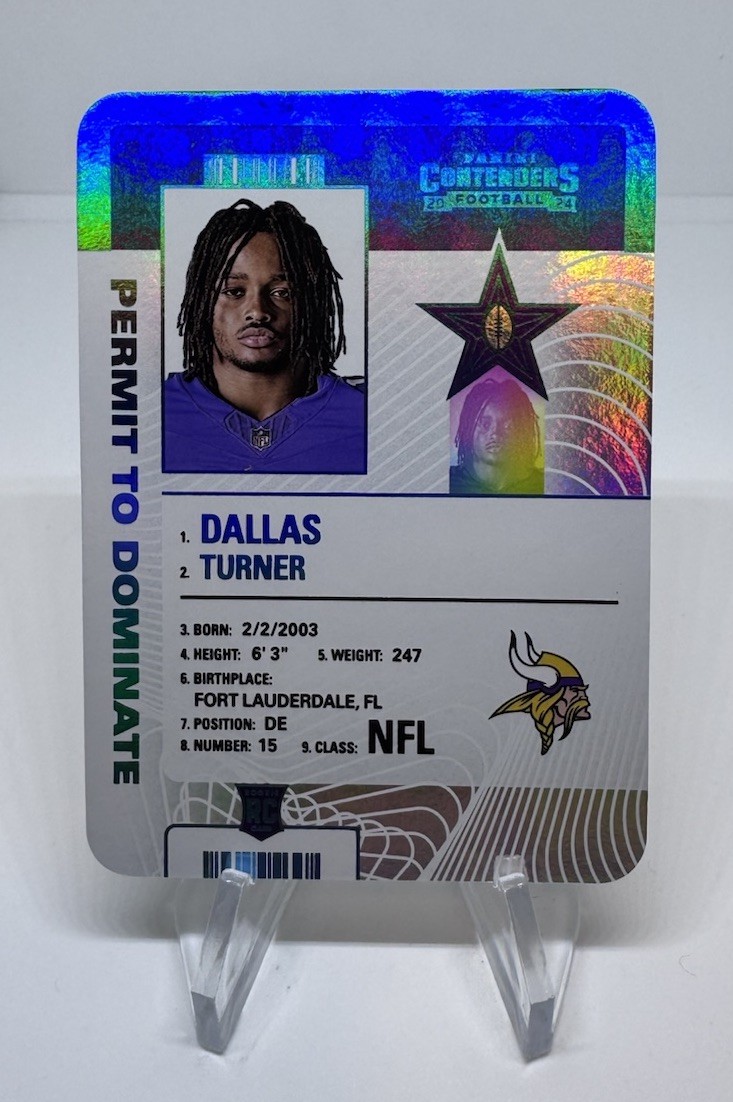 2024 Panini Contenders Dallas Turner Permit To Dominate RC Case Hit Vikings🔥