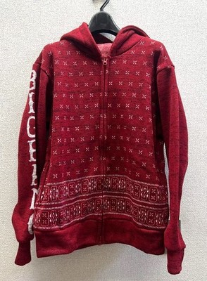 BIGBANG VIP Japan FANTASTIC BABYS 2014 Knit Hoodie Red L Size Official K-POP YG