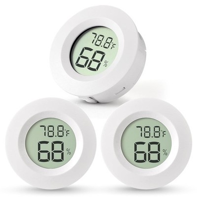 Mini Digital Hygrometer Thermometer Indoor Outdoor 3-Pack Humidity Gauge